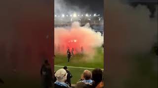 Stökigheter hos Göteborg supportrar under Malmös guldfirande [upl. by Sennahoj]