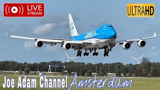 🔴 LIVE CROSSWINDY JULY 29 LANDING on ADAM 🇳🇱 Amsterdam Airport Planespotting ✈️ live UHD [upl. by Collimore298]