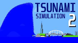 Algodoo  Tsunami Simulation 2 [upl. by Christabella200]