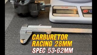 CARBURETOR RACING WAVE 28MM  SPEC 5362MM [upl. by Llemhar635]