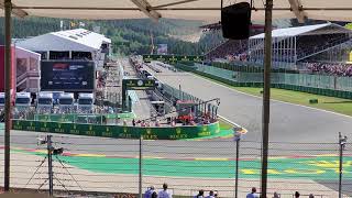 Formula 1  Belgian Grand Prix 2022  Spa Francorchamps  Start and First Lap 4K  Gold Grandstand 8 [upl. by Nonek]