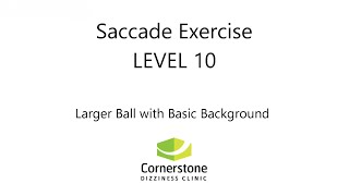 Vestibular amp Concussion Exercise  Saccade Level 10 [upl. by Ynohtn]