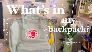 What’s in my Kanken backpack  University backpack 🌿 [upl. by Wynnie]