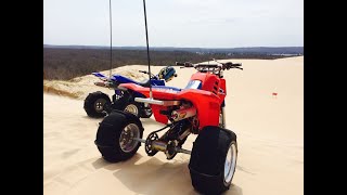 1985 Honda 250R ATC Three Wheeler ESR 310 Kit Vs 2006 Yamaha Banshee [upl. by Fairweather893]