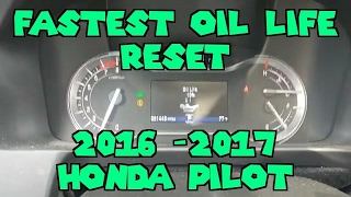 Oil light reset 2016 2017 Honda pilot [upl. by Ashton]