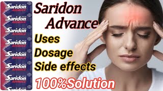 saridon advance tablet use in hindisaridon advance tablet use amp side effectssaridon tablet [upl. by Nylodam]