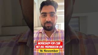 Workshop For CSIR NET Dec 2024 Preparation  Nadeem Sir shorts shortvideo csirnet2024 workshop [upl. by Acire]