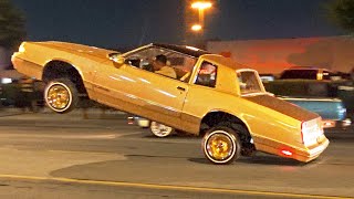 SHERIFF PULLED UP ON ME at Whittier Blvd Lowrider Classic Car Cruise Night in Los Angeles California [upl. by Zimmermann]