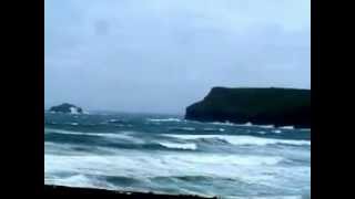 Polzeath very big onshore wind and waves June 8th [upl. by Devinna]