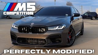 Walk Around and Overview Modified F90 BMW M5 Competition LOUD AWE Exhaust 750hp [upl. by Aivlis11]