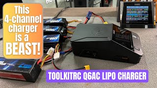 ToolkitRC Q6AC 4channel lipo charger  best lipo charger with 1000 watts at under 200 [upl. by Jerol]