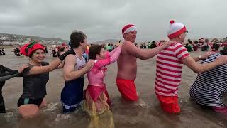 Lyme Lunge 2024 Lyme Regis New Years Day Swim [upl. by Ataliah]