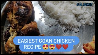 Goan Chicken Recipe  Easiest Goan Recipe  Tasty Recipe [upl. by Mikel]