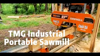 Customer Review  TMG Industrial 27quot Portable Sawmill  TMGPSM27 [upl. by Sephira489]