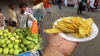 Kacha Mitha Aam Kakha With Kasundi in Kolkata  Indian Street Food [upl. by Alat]