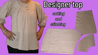 Designer girls top cutting and stitching । reglan sleeves top [upl. by Akcimahs741]