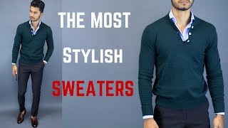 The MOST STYLISH Sweaters for Men  Complete Sweater Guide for Men [upl. by Martinic]