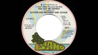 1973 HITS ARCHIVE You Got Me Anyway  Sutherland Brothers and Quiver stereo 45 [upl. by Enedan]