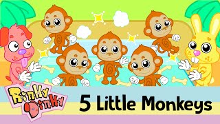 5 Little Monkeys  Rinky Dinky  Cheeky Counting Song [upl. by Norwood256]