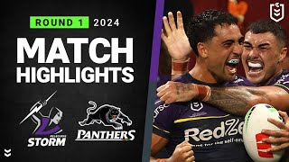 NRL 2024  Storm v Panthers  Match Highlights [upl. by Nobile]