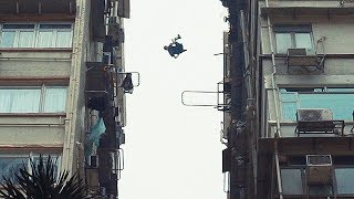 Huge front flip roof gap in Hong Kong 80m high 🇭🇰 [upl. by Itraa]