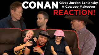 CONAN Gives Jordan Schlansky A Cowboy Makeover  Reaction [upl. by Buckler]