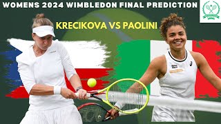 Womens Tennis  2024 Wimbledon Final PREVIEW amp PREDICTION  PAOLINI vs KREJCIKOVA🎾🏆 [upl. by Cone443]