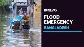 Floods in Bangladesh force military to help millions marooned in towns and villages  ABC News [upl. by Notlit860]