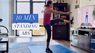 10 MIN STANDING ABS Workout No Equipment [upl. by Ardnek440]