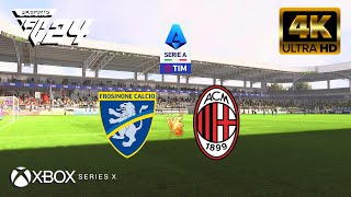 EA FC 24  Frosinone Calcio vs Milan  Seria A Italiana 2324  Next Gen  Series X 4K 60FPS [upl. by Colligan]