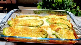 Tave me kungull dhe proshute ne furre  Best zucchini with chicken ham in oven perfect summer taste [upl. by Elvyn]