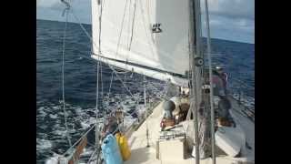 William Atkin quotBen Bowquot design cutter Sirocco sailing in the Gulf Stream [upl. by Julia]