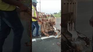 Road white line marking machine 🛣️shortvideos publictransport viralvideos youtuber road [upl. by Stedman]