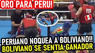 PERUANO NOQUE A BOLIVIANO Y LE DA EL ORO A PERU EL BOLIVIANO SE SENTIA GANADOR BOLIVARIANOS 2024 [upl. by Giarc]