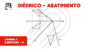 Pag 1D  Abatimientos  Ejercicios de Sistema Diédrico SDOABTL1 [upl. by Su]