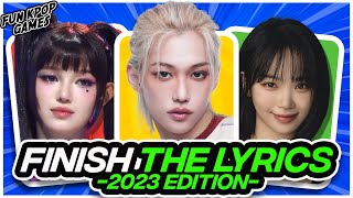 FINISH THE KPOP LYRICS 1  FUN KOP GAMES 2023 [upl. by Acinat]