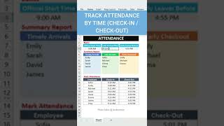 Excel Attendance Tracker with CheckInOut Time  Easy Tutorial [upl. by Ilellan351]