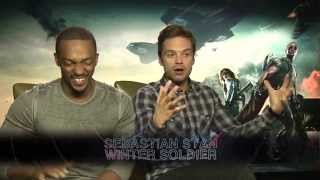 Captain America The Winter Soldier Interviews  Sebastian Stan And Anthony Mackie [upl. by Yerrok]