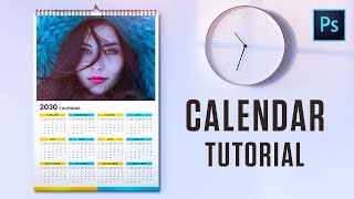 How To Design Wall Calendar From Scratch In Photoshop  PE110 [upl. by Nosna]