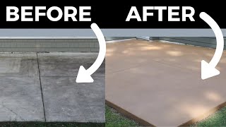 How to Stain Concrete simple DIY method [upl. by Gebler]