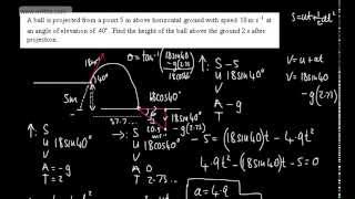 M1 Mechanics  Projectiles 1 AQA M1 Edexcel M2  Very basic intro  A Level Maths and Physics [upl. by Ettennat]