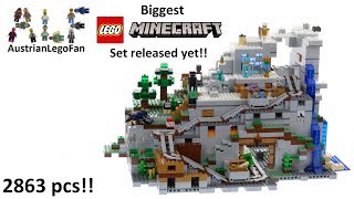 Lego Minecraft 21137 The Mountain Cave  Lego Speed Build Review [upl. by Papotto714]