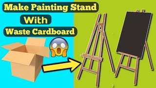 How to make drawing stand at home diy board stand  painting stand  diy art easel craftkash [upl. by Iblehs]