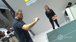 CES 2018 OMRON fait le show au tennis de table [upl. by Mowbray]