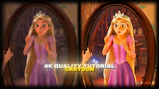 4k Quality Tutorial For Cartoon  After Effects  Topaz Video Ai [upl. by Susann953]