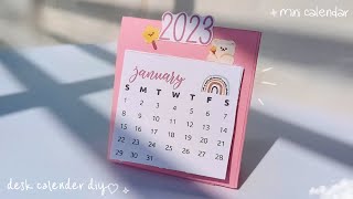 Mini desk calender of 2023 diy ✨ how to make calendar easily🗓️ aesthetic [upl. by Nakeber]