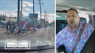 VIDEO Man drives through Portland Grand Floral Parade route nearly hitting people [upl. by Hinkle]