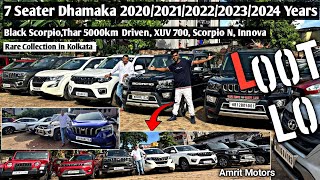 All 7 Seater RECENT Year Car in Kolkata 🔥Scorpio NXUV700BOLERO NEOTHARXUV300 Amrit Motors [upl. by Aitrop]