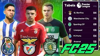 COLOQUEI o BENFICA PORTO e SPORTING na PREMIER LEAGUE  FC25 [upl. by Gail]