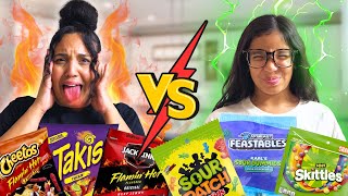 SPICY vs SOUR Food Challenge [upl. by Douglass]